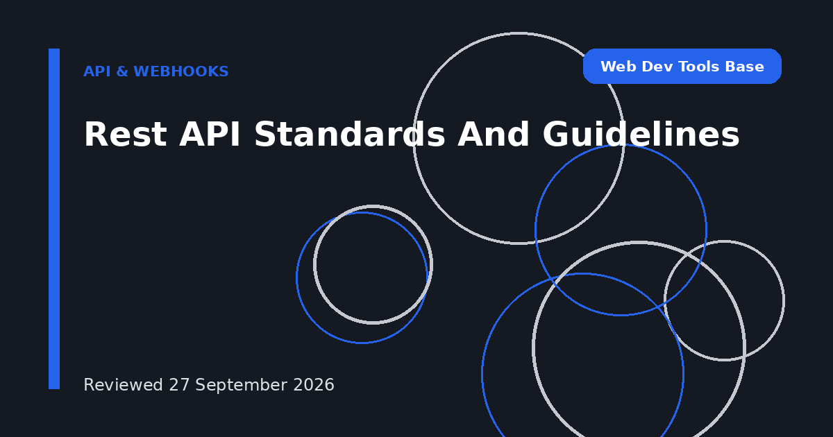 Rest API Standards And Guidelines