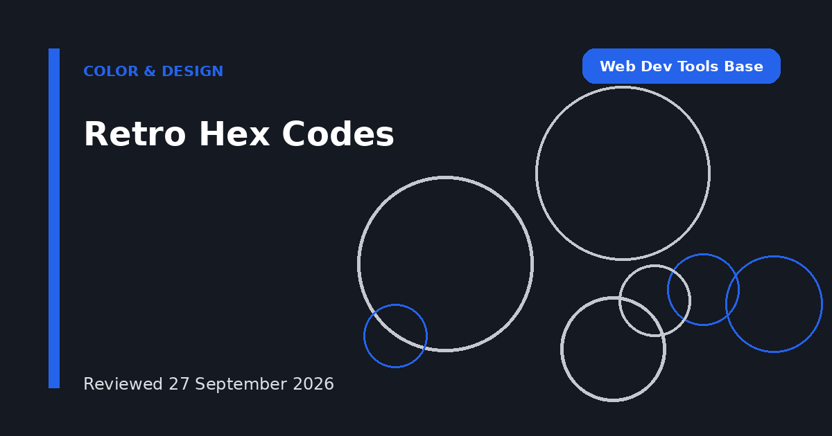 Retro Hex Codes