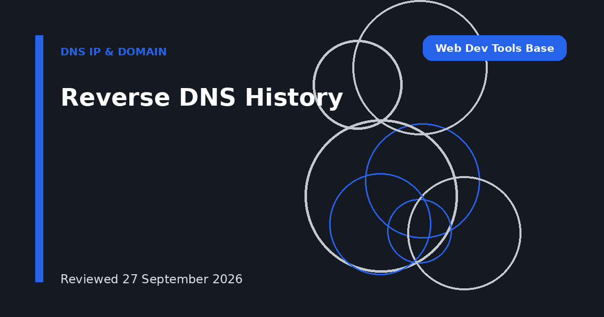 Reverse DNS History