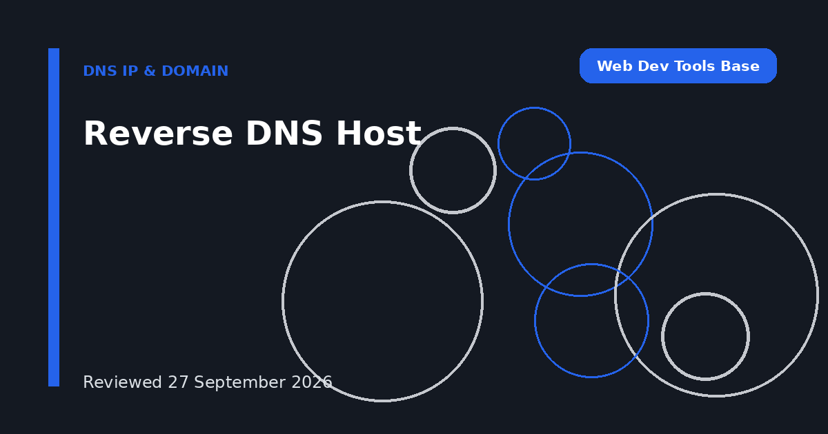 Reverse DNS Host