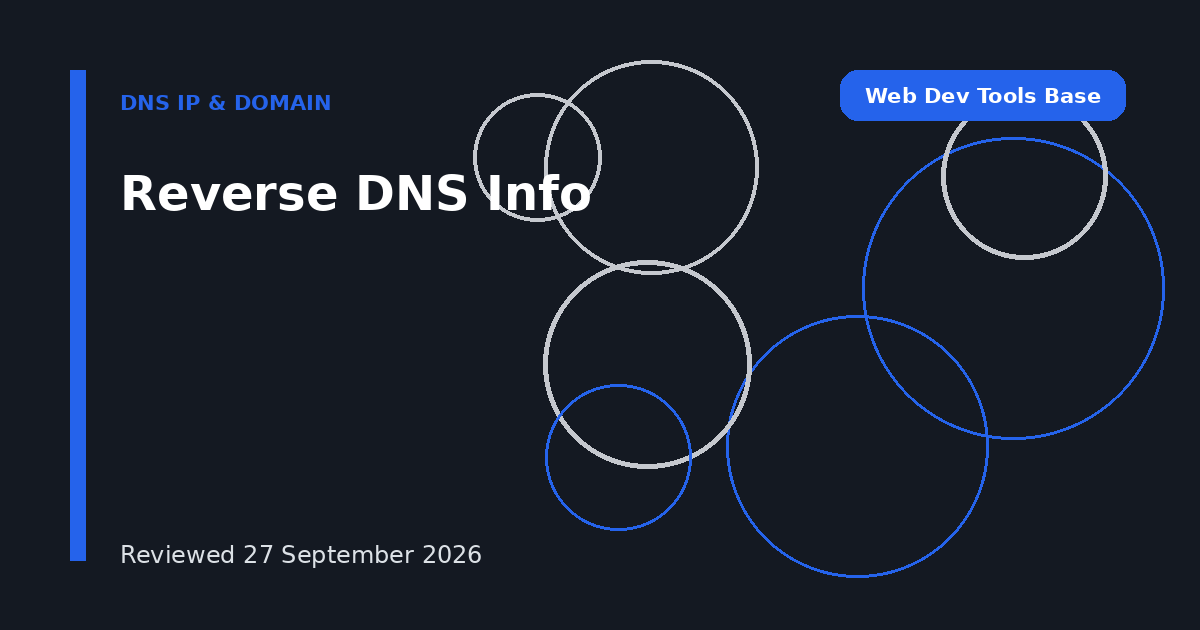 Reverse DNS Info