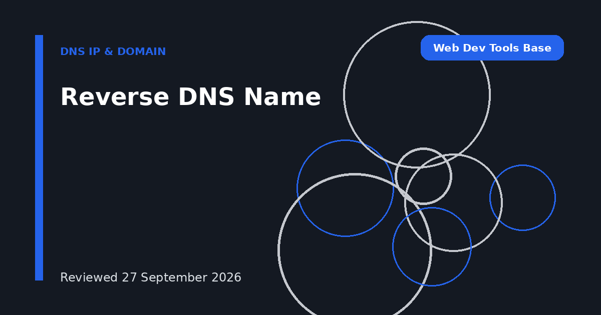 Reverse DNS Name