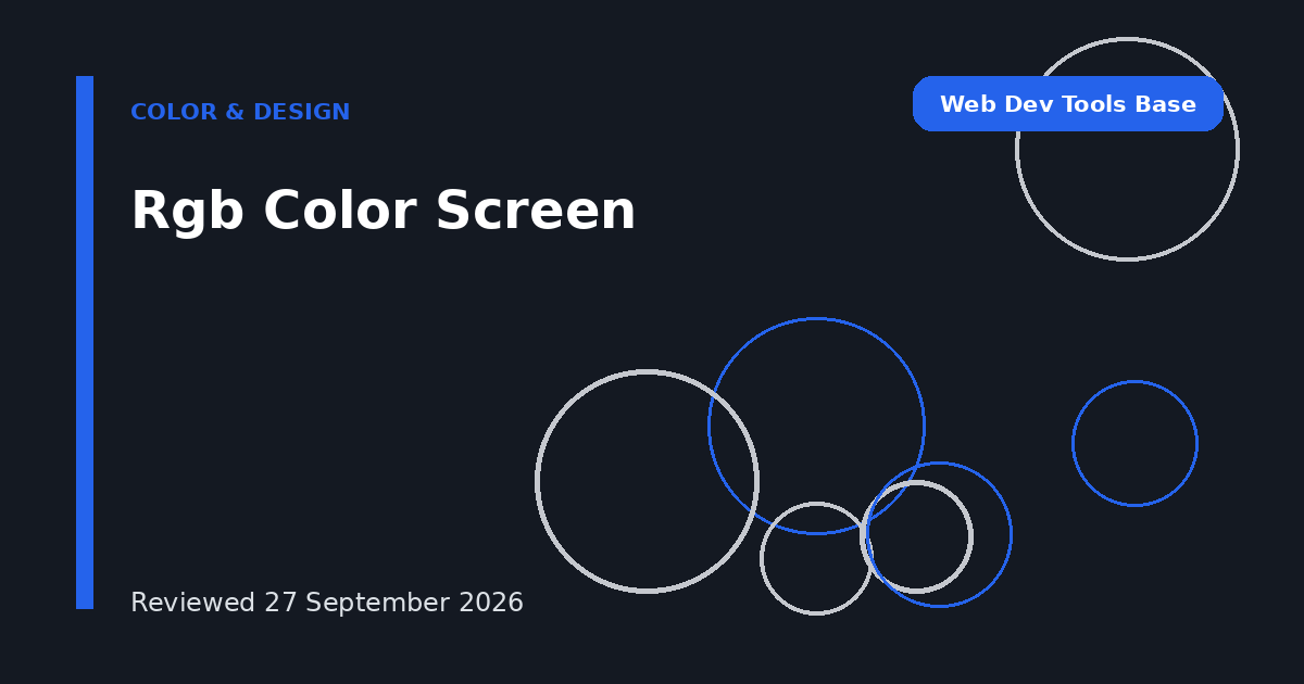 Rgb Color Screen