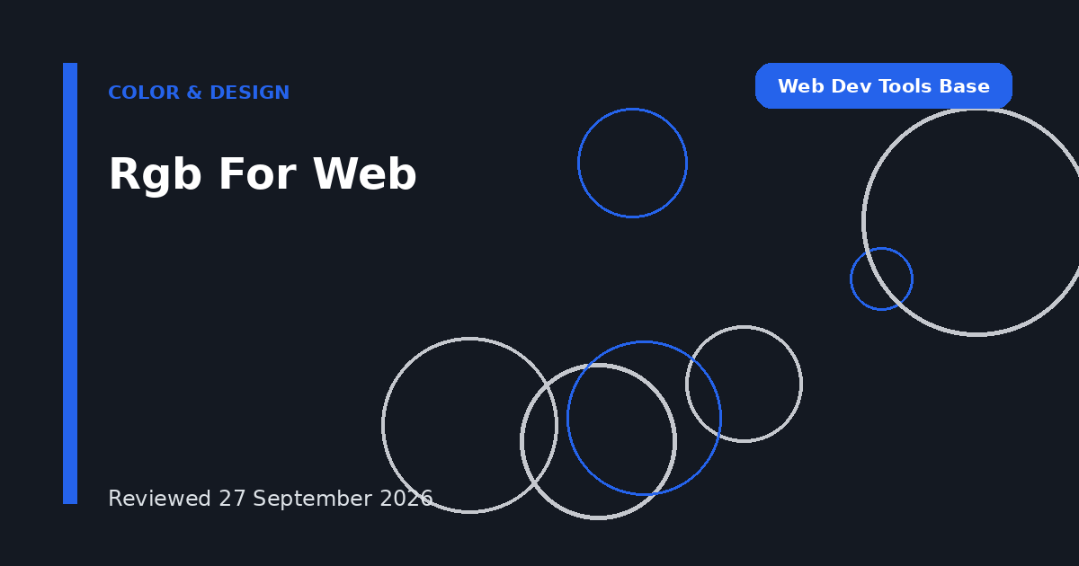 Rgb For Web