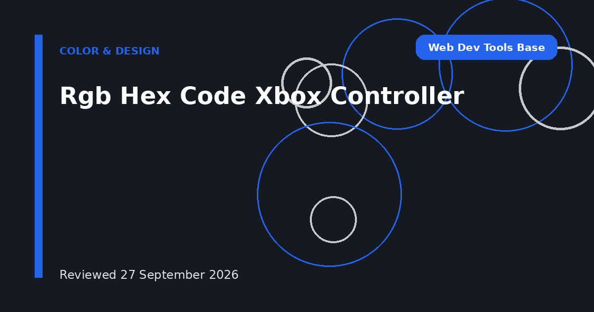 Rgb Hex Code Xbox Controller