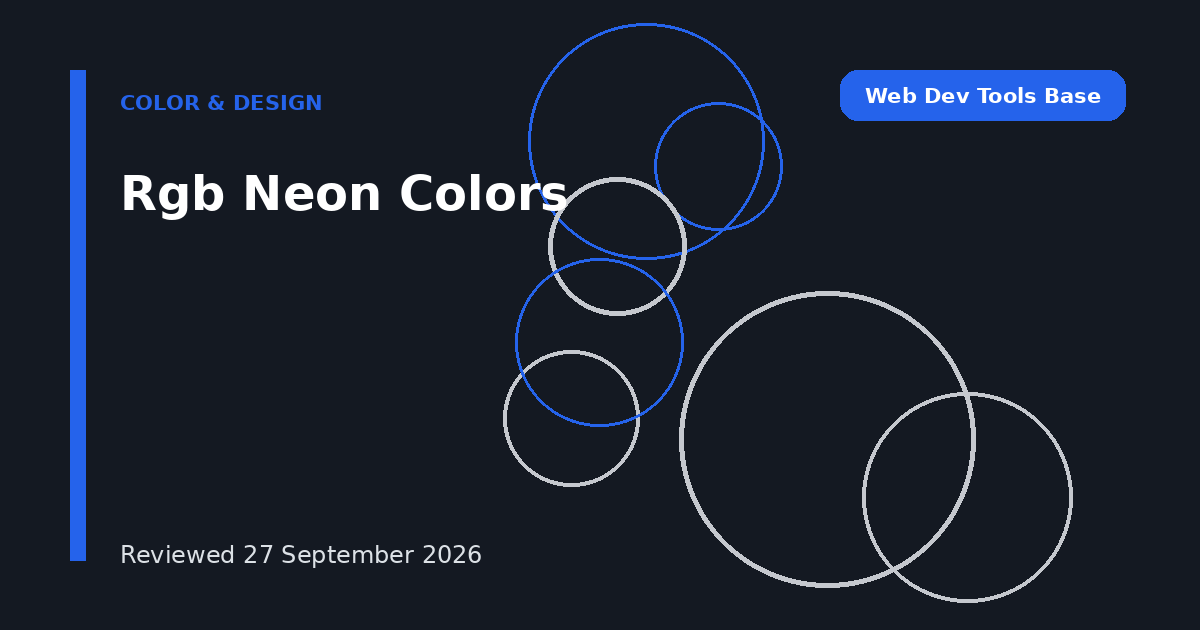 Rgb Neon Colors