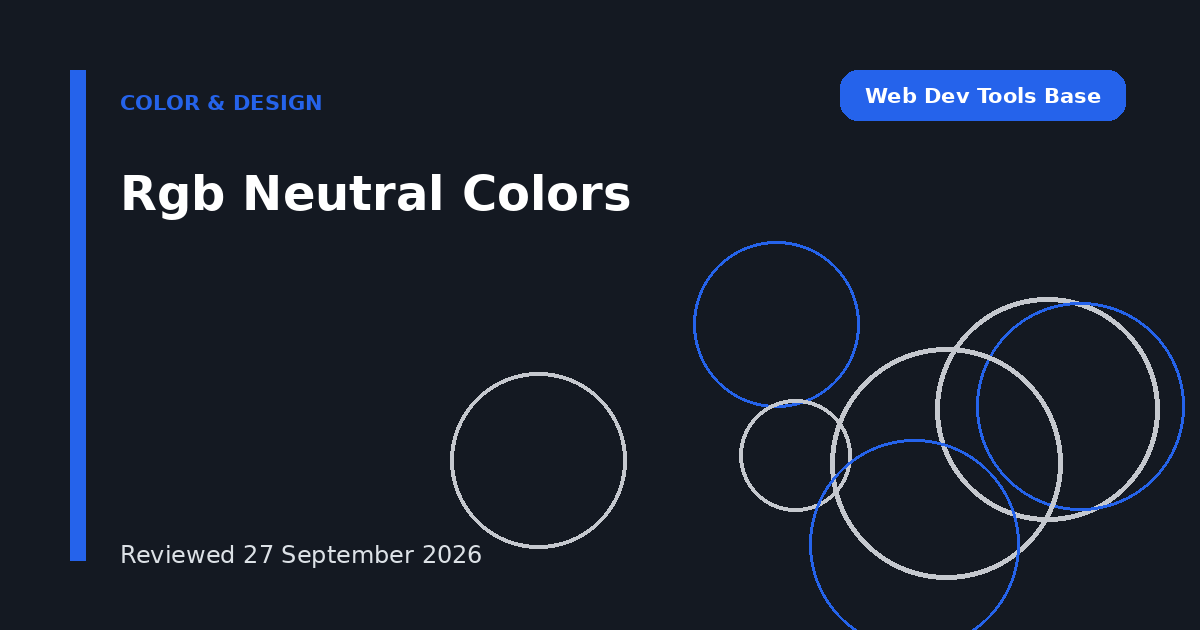 Rgb Neutral Colors