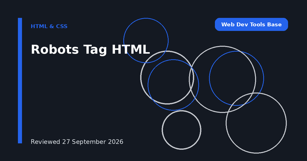 Robots Tag HTML