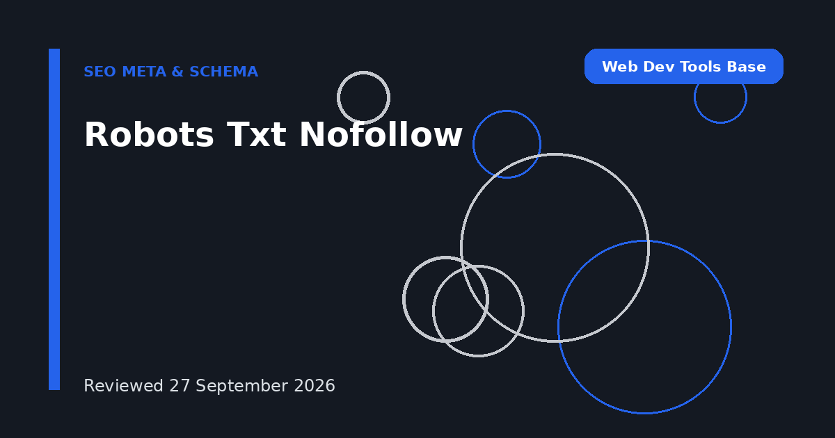 Robots Txt Nofollow