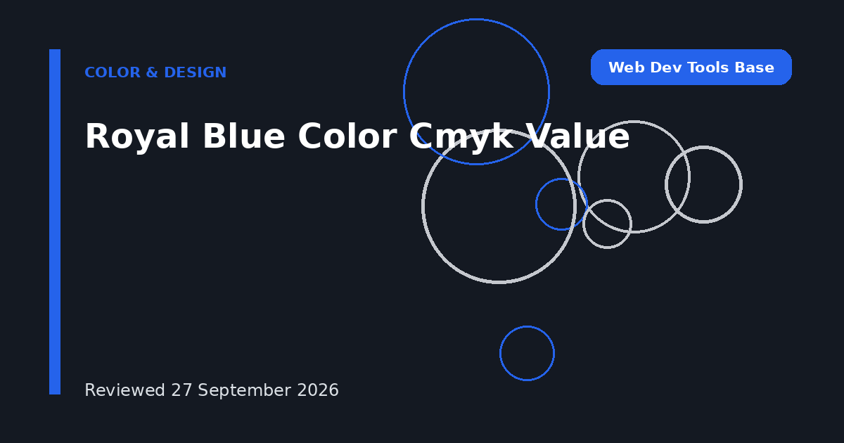 Royal Blue Color Cmyk Value