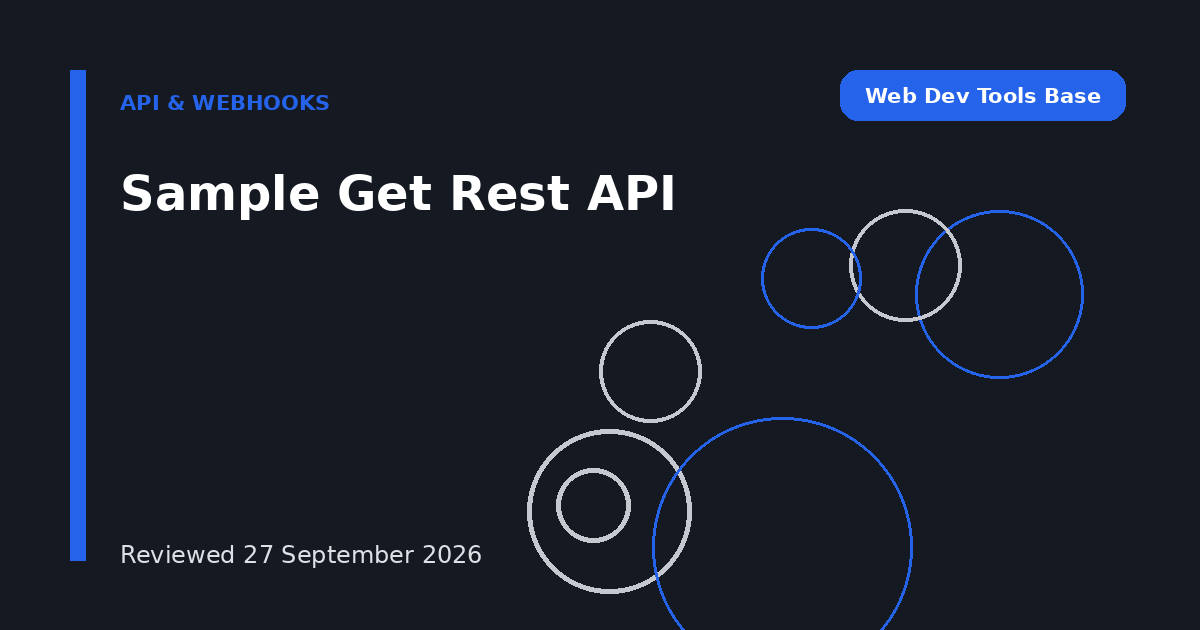 Sample Get Rest API