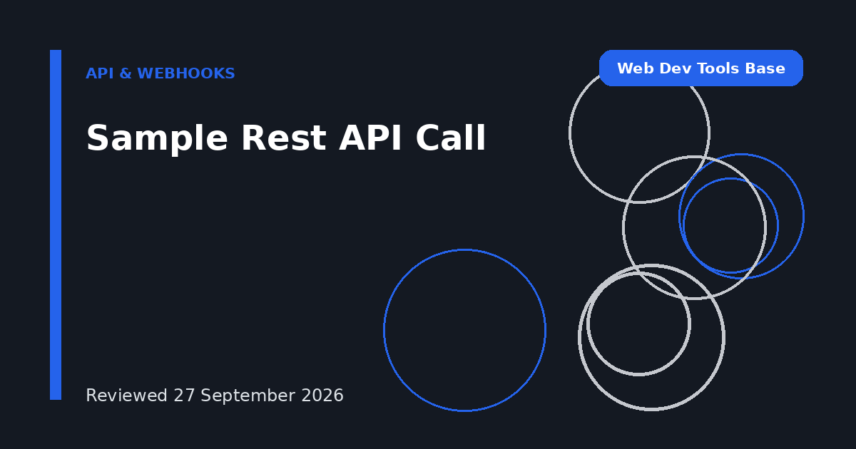 Sample Rest API Call