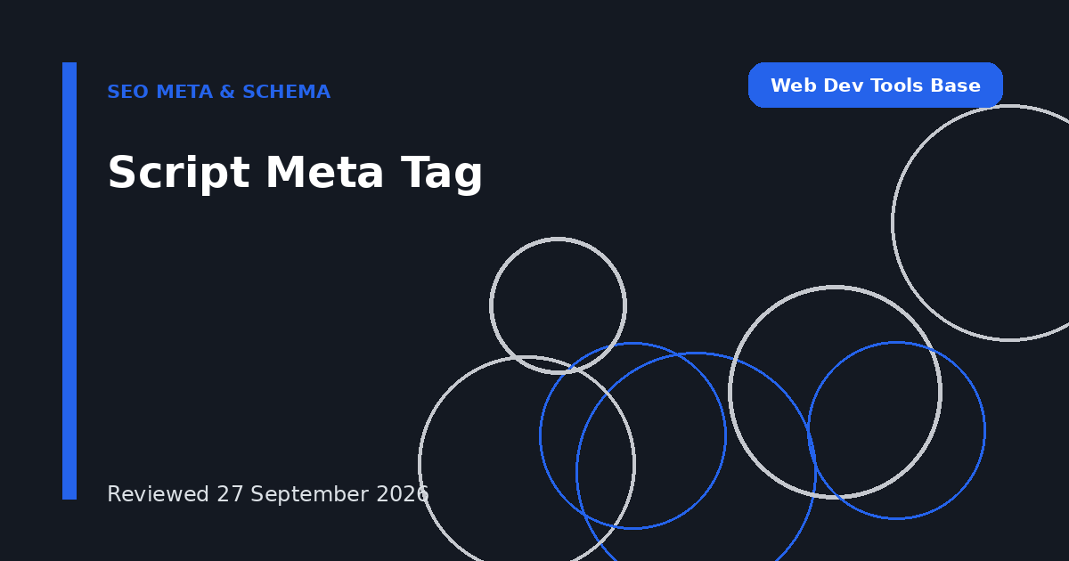 Script Meta Tag