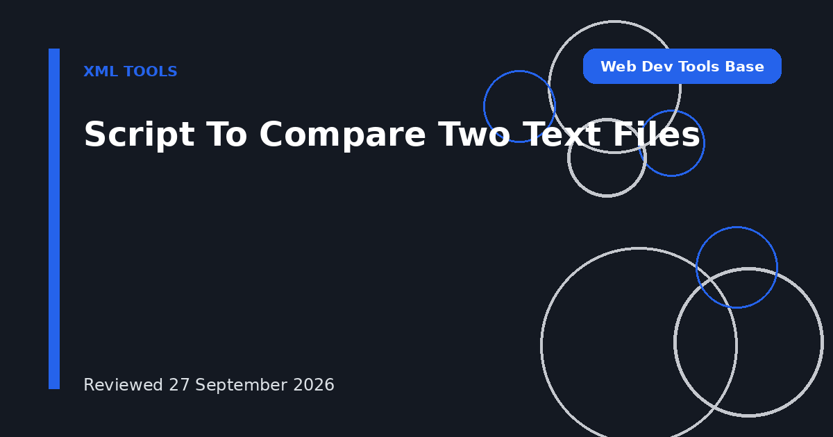 Script To Compare Two Text Files