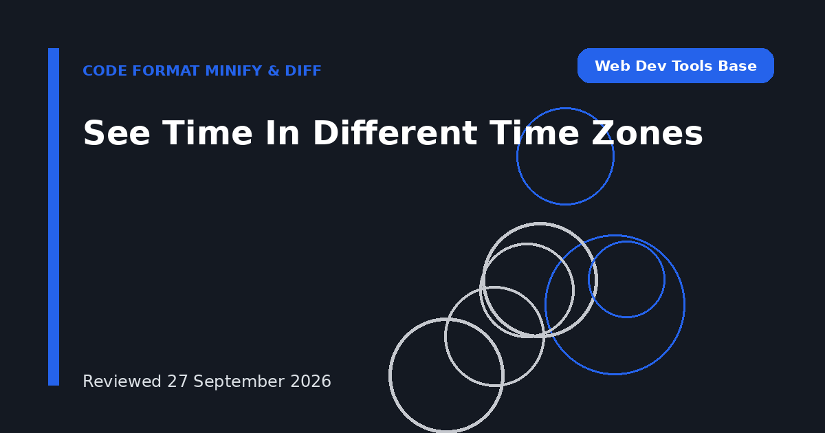 See Time In Different Time Zones
