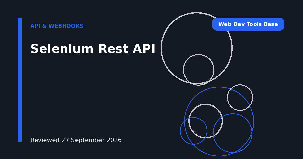 Selenium Rest API