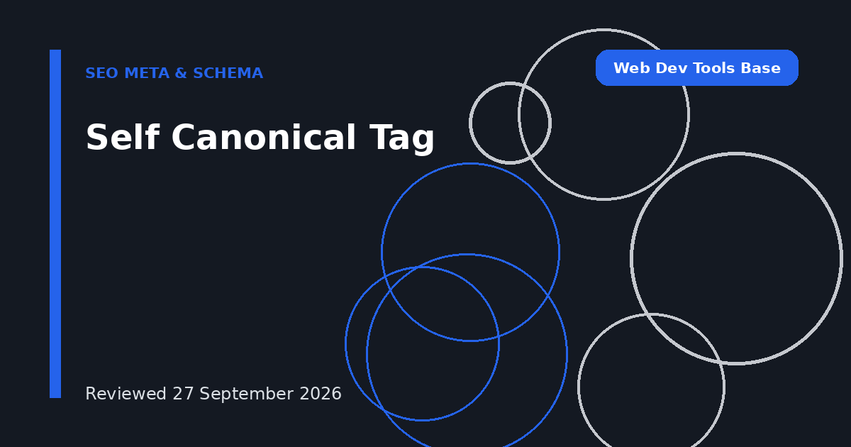 Self Canonical Tag