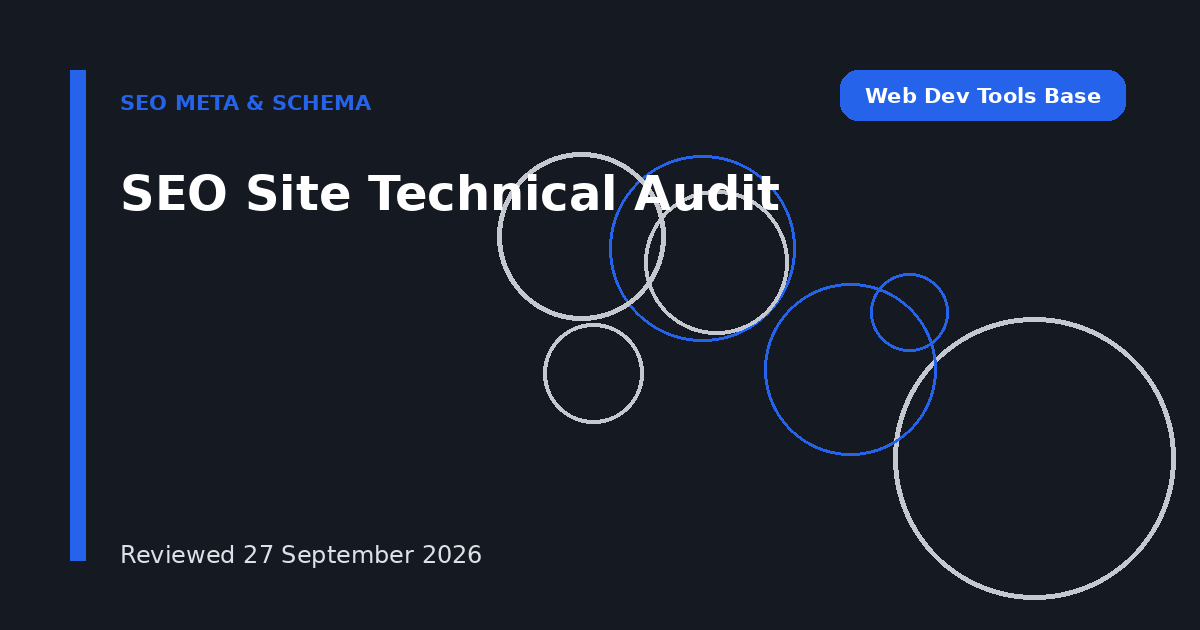 SEO Site Technical Audit