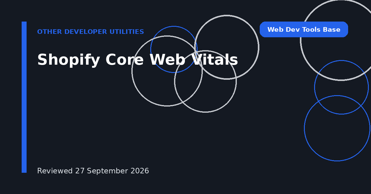 Shopify Core Web Vitals