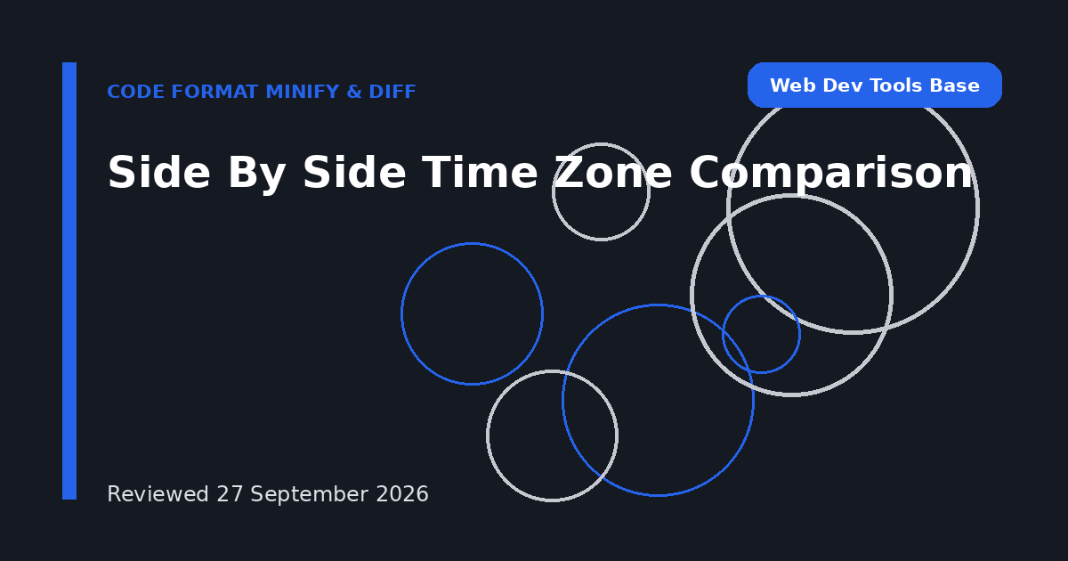 Side By Side Time Zone Comparison