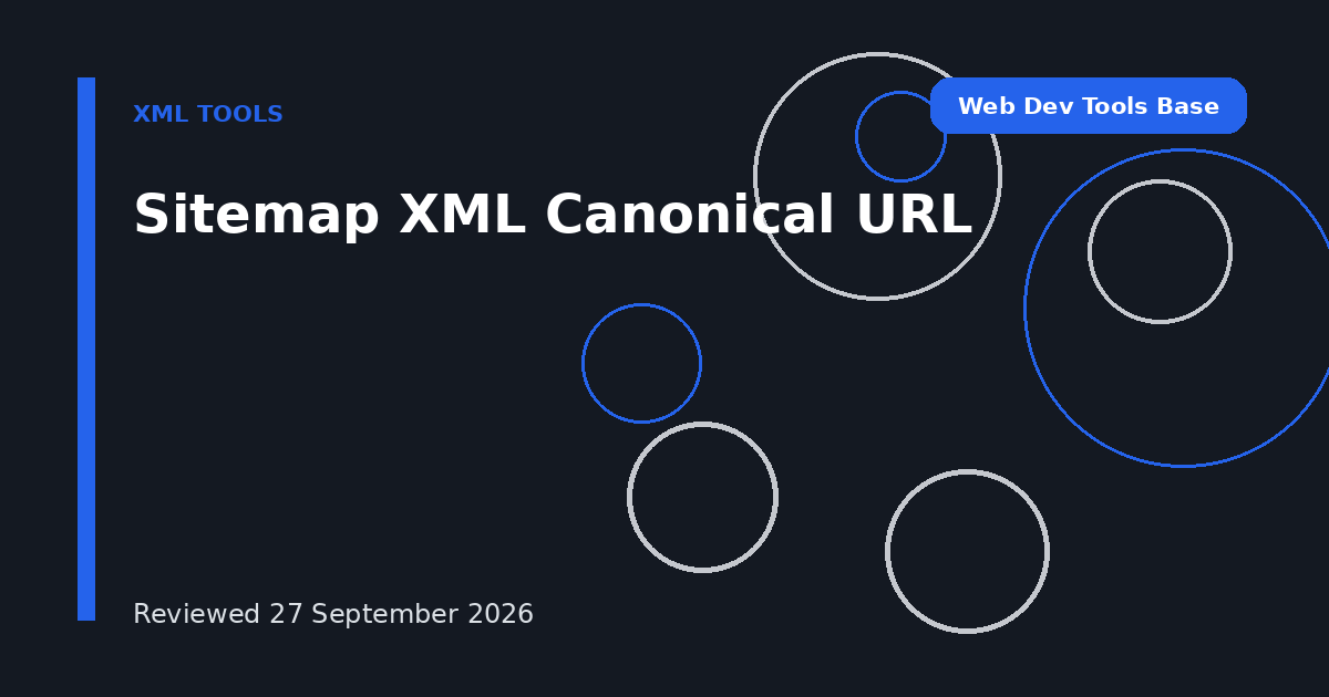 Sitemap XML Canonical URL