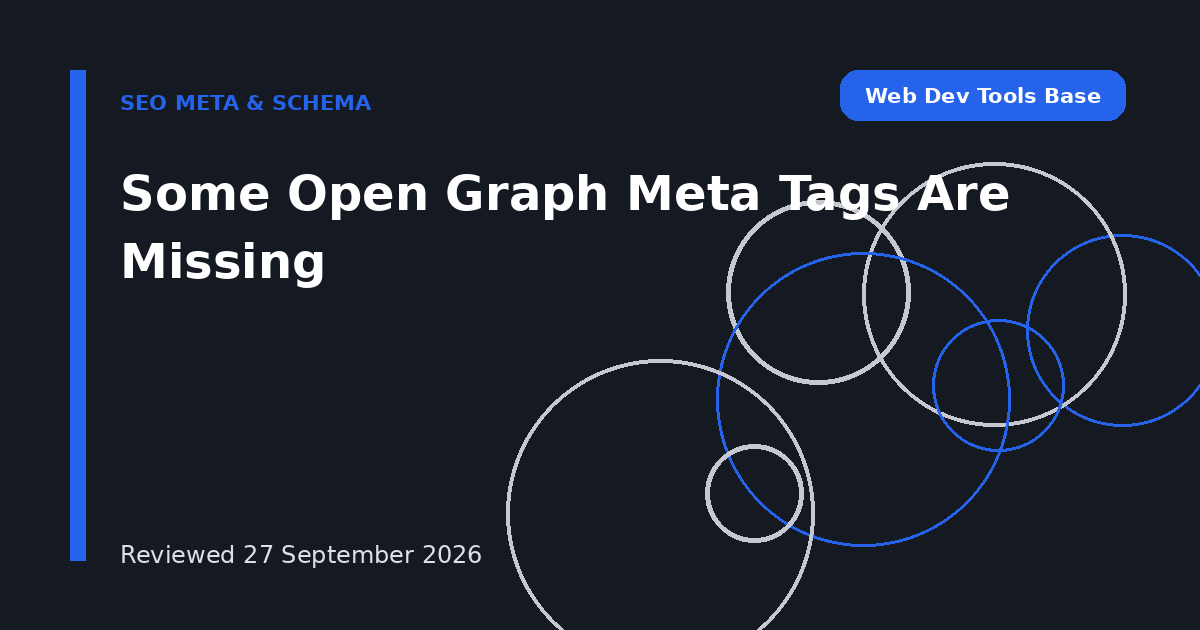 Some Open Graph Meta Tags Are Missing