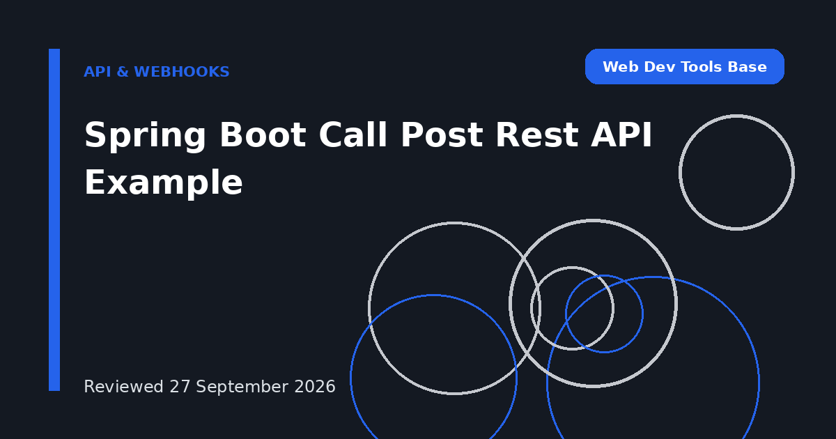 Spring Boot Call Post Rest API Example