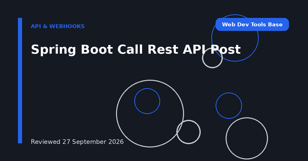 Spring Boot Call Rest API Post