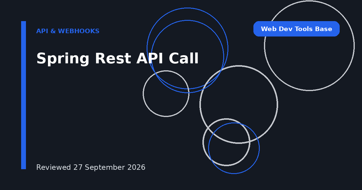 Spring Rest API Call