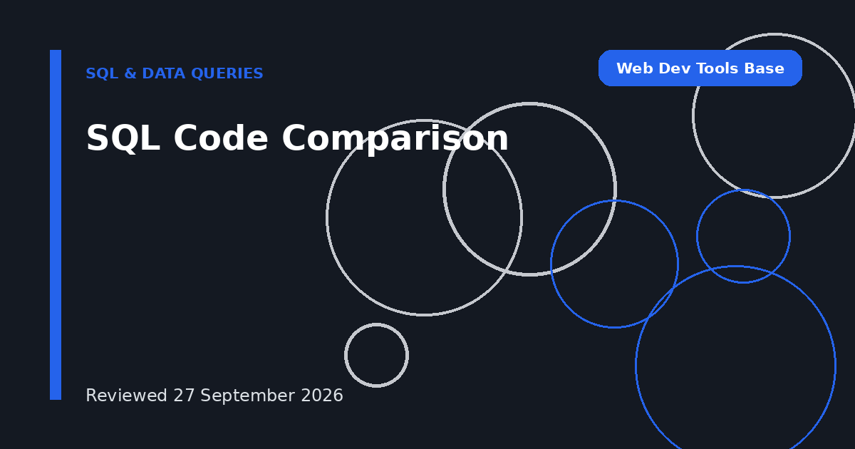 SQL Code Comparison