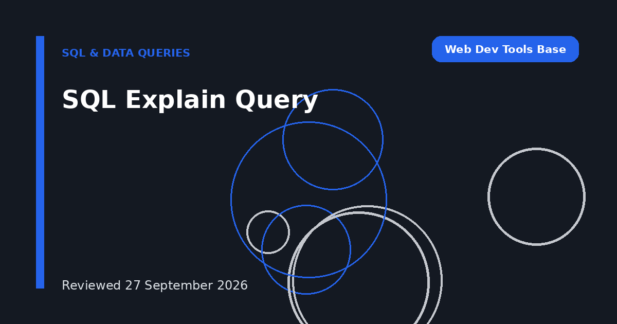 SQL Explain Query