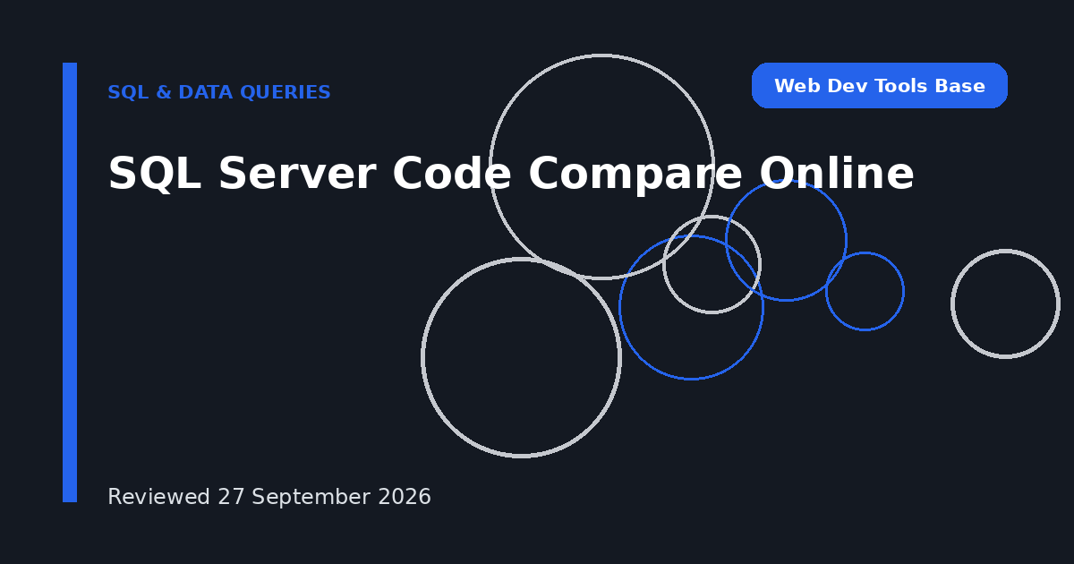 SQL Server Code Compare Online