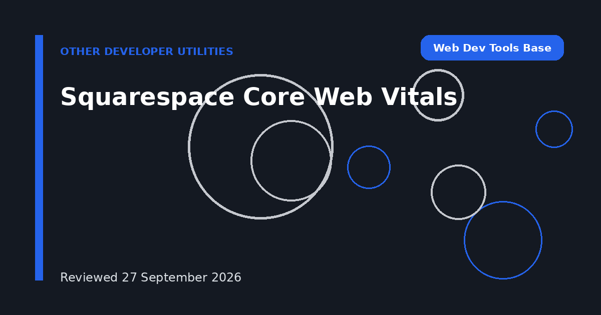 Squarespace Core Web Vitals