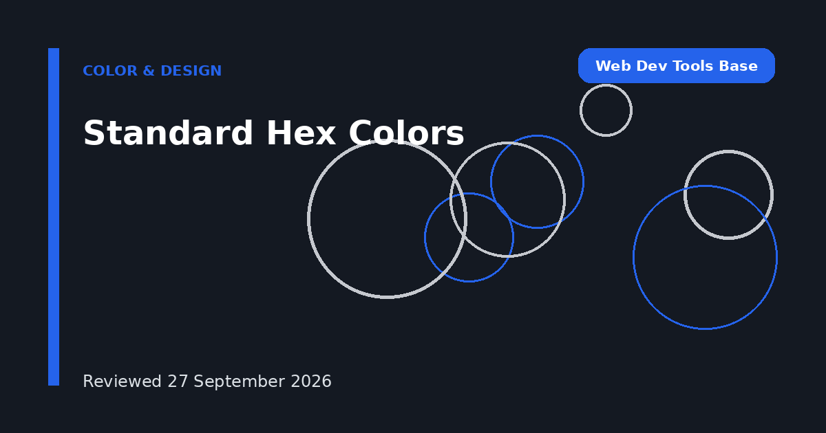 Standard Hex Colors