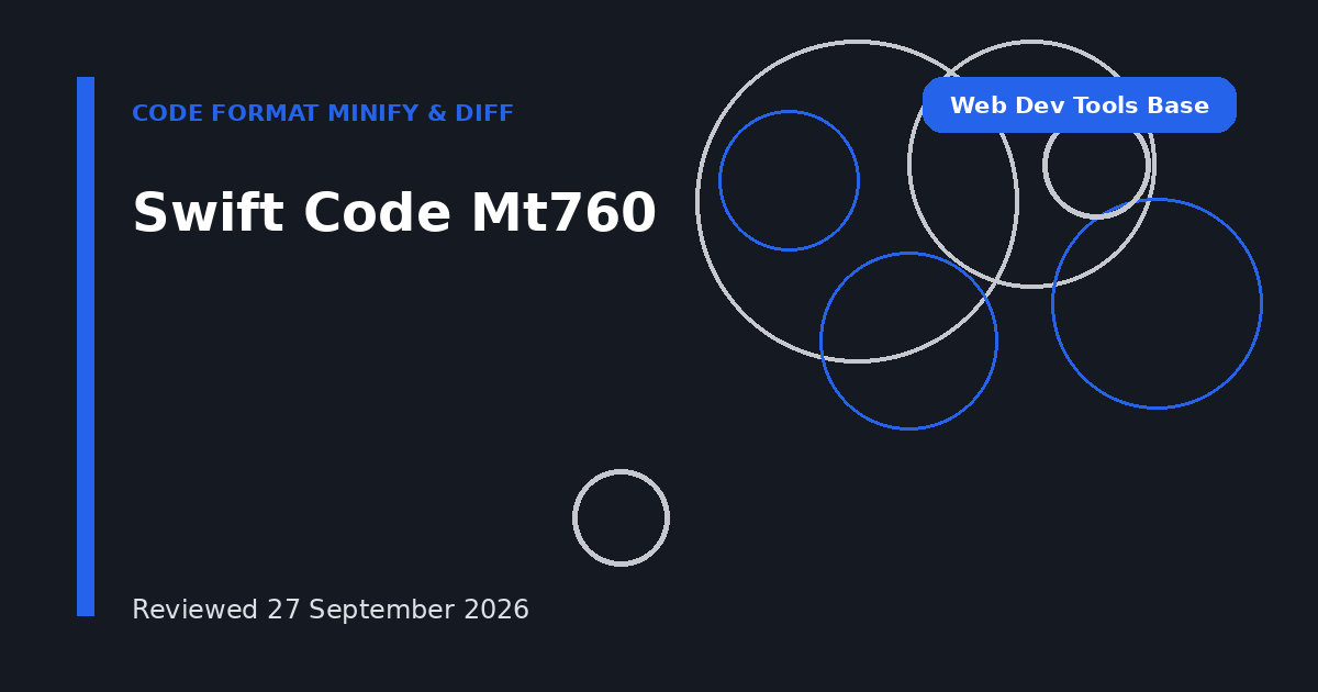 Swift Code Mt760