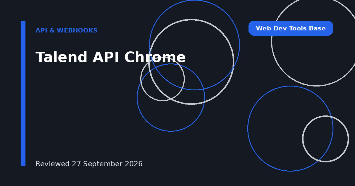 Talend API Chrome