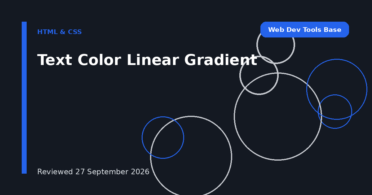 Text Color Linear Gradient