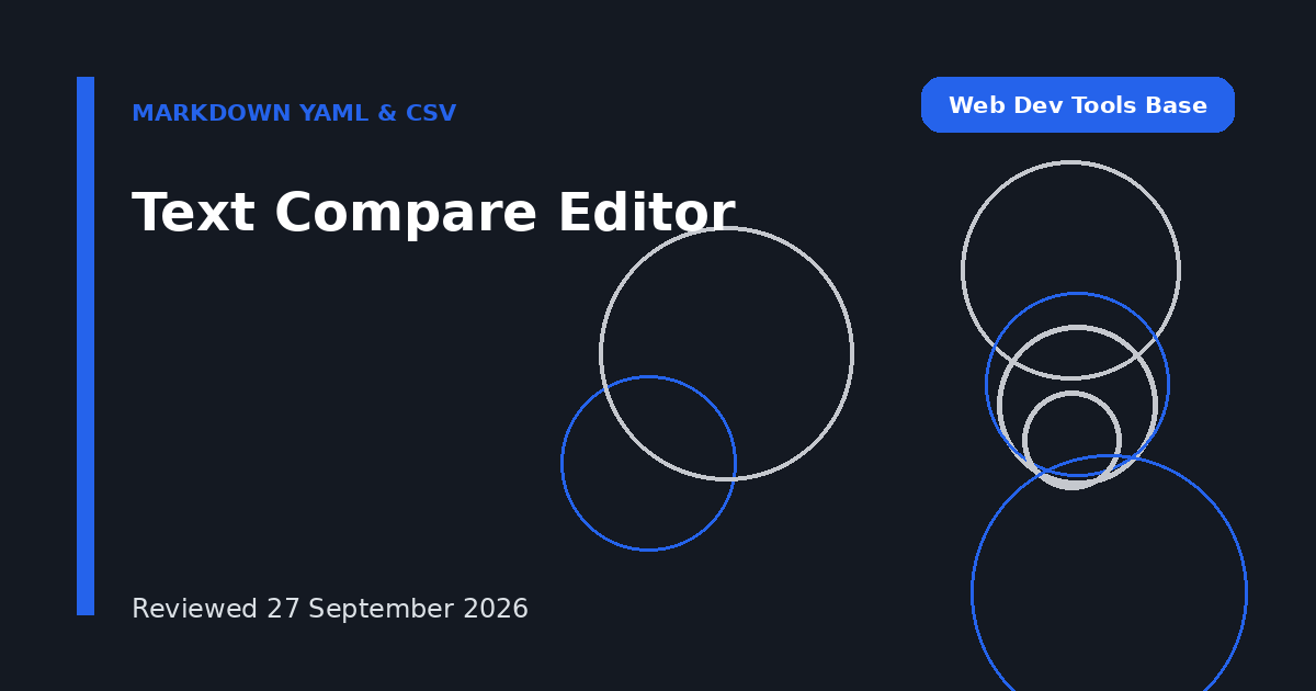Text Compare Editor