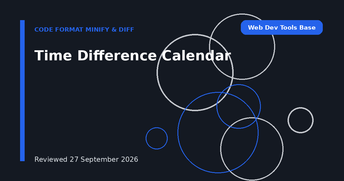 Time Difference Calendar