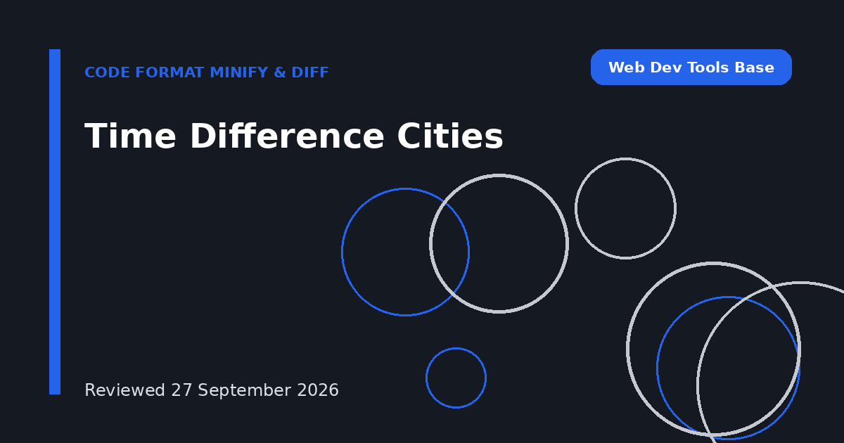 Time Difference Cities