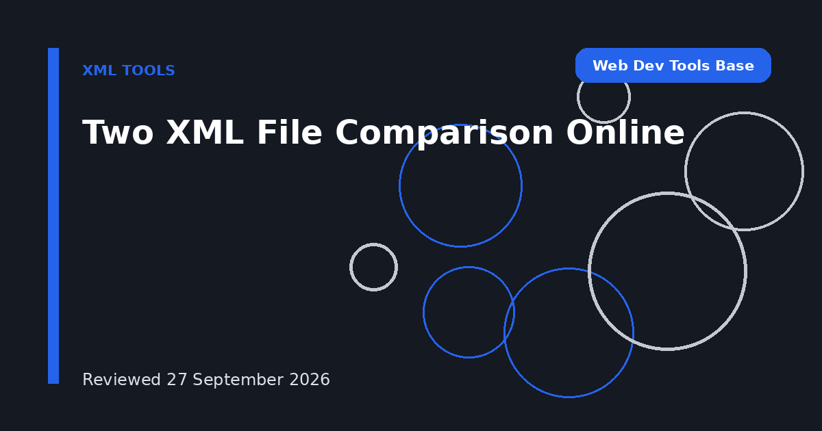 Two XML File Comparison Online