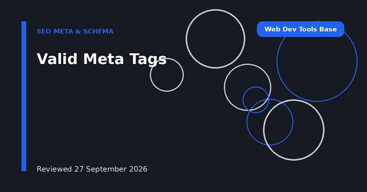 Valid Meta Tags