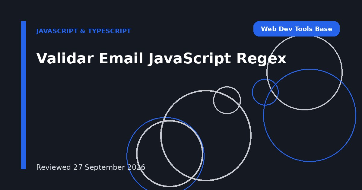 Validar Email JavaScript Regex