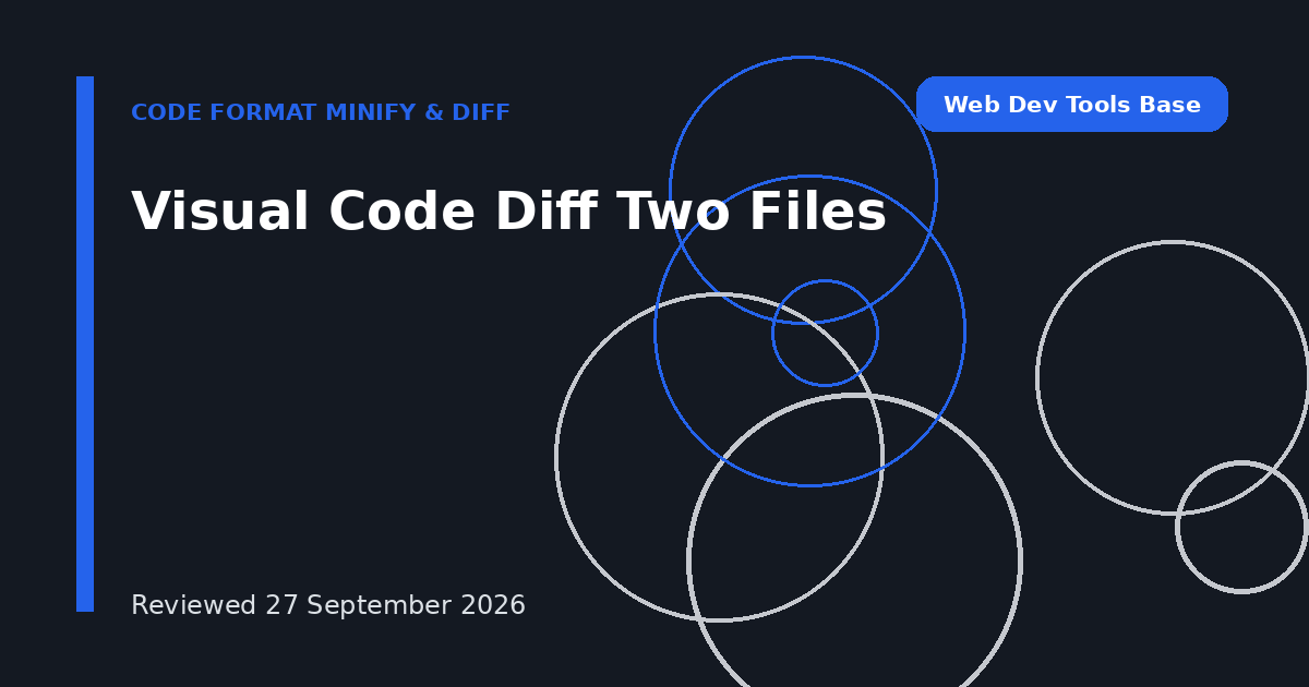 Visual Code Diff Two Files