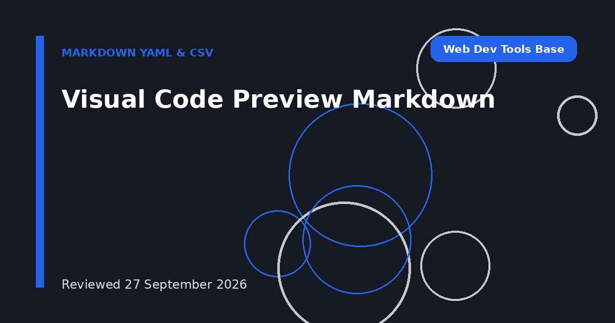 Visual Code Preview Markdown