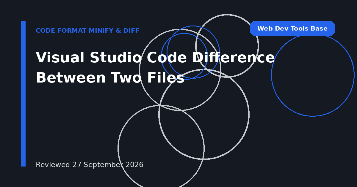 Visual Studio Code Difference Between Two Files