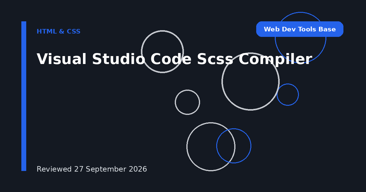Visual Studio Code Scss Compiler