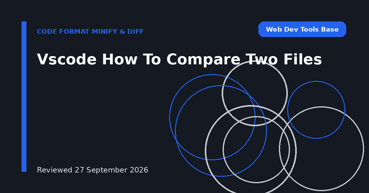 Vscode How To Compare Two Files