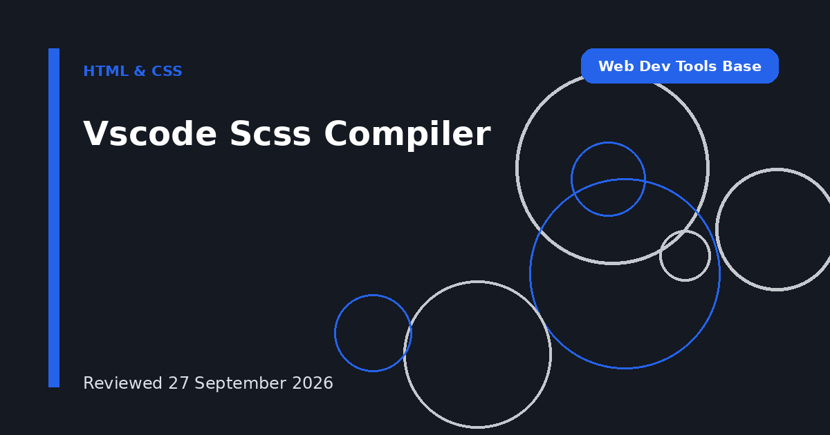 Vscode Scss Compiler