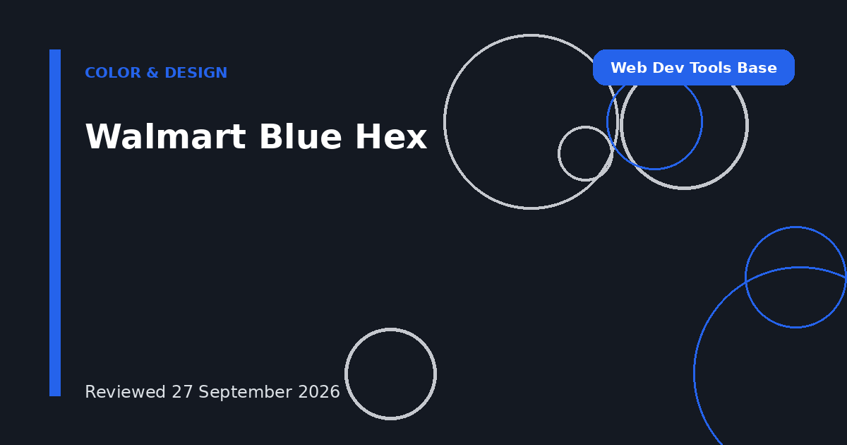 Walmart Blue Hex
